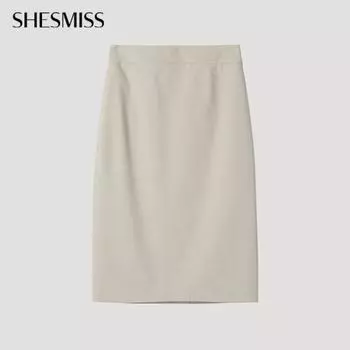 Она S miss H Line однотонная юбка SwSSkp11010 фунтов light beige/55