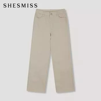 Она S Miss Inbanding Хлопковые брюки SSmSln42070 фунтов light beige/44