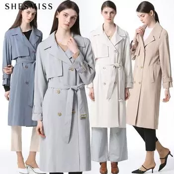 Она S мисс Кейп Тренч Пальто Cream (CR)/55