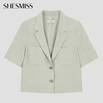 Она S мисс минималистичный прямой пиджак SwSjko22010 Я MELANGE BEIGE/44