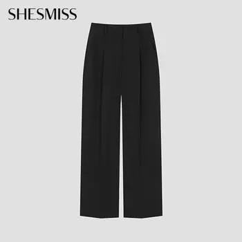 Она S Miss Modern One Tuck Прямые брюки SwwSlo32070 Bk blacks/44