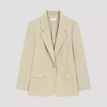 Она S miSS Надпись Single One Button Jacket Swwjko22010 Be beige/55