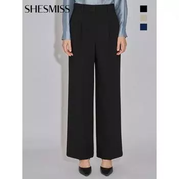 Она S miss One Tuck Прямые брюки SwSSlo31020 blacks/44