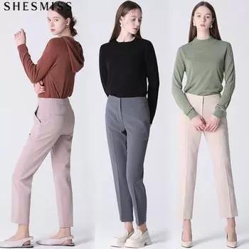 Она S Miss Perfect Solid Slim Slacks Cream (CR)/55