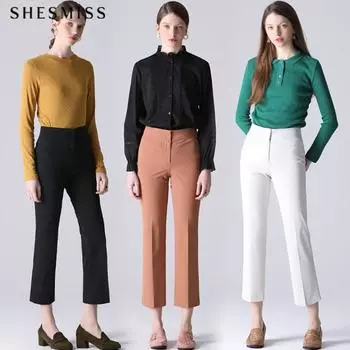 Она S Miss Side Slit Straight Pants pink beige (PB)/55