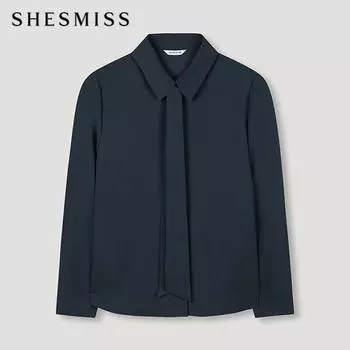 Она S Miss Tie Neck Воротник блузка Swwbln41010 Tg Till Green/66