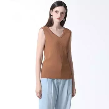 Она S miss V Neck SleeVeleSS Трикотажный топ Цена 118 000 вон Mint (MI)/55