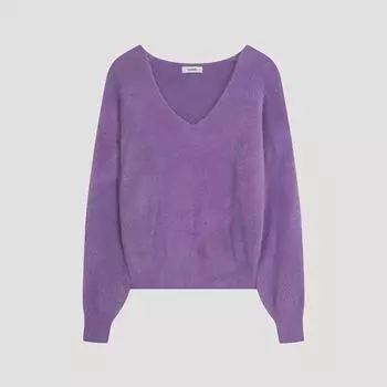 Она S miSS Волосатый V-образный вырез Вязаный SSkpoo42830 Vi violet/55