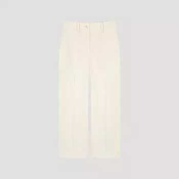 Она S пропустила резинку на спине Прямые брюки SwwSlo22110 Iv Ivory/55