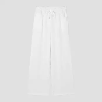 [Она S пропустила] Широкие спортивные штаны с полосками SwjSlp22010 Ow off-white/55