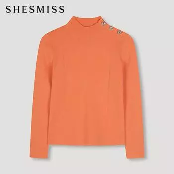 Она S пропустите Боковая пуговица Вязание SSkpon41010 Или oranges/55