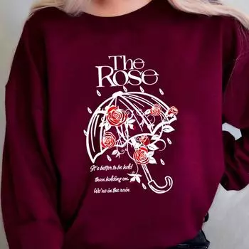 Она в толстовке The Rain, рубашке The Rose Kpop, свитере Dawn To Dusk Tour, худи Kpop Rock, уличной одежде, женских топах S малиновый