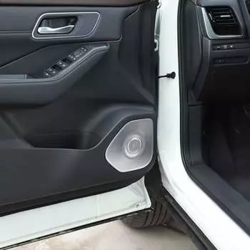 Onami Nissan X-TRAIL Крышка динамика Дверное кольцо динамика Внутренняя панель Детали интерьера для NISSAN X-TRAIL T33/SNT33 Нержавеющая сталь 4P [Сатиновое покрытие] 22X