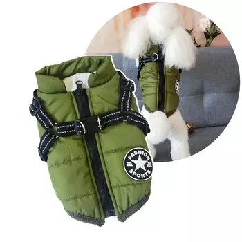 Oncpcare Dog Towing Integrated Cotton Dog Cotton Clothing Small Medium Dog Easy to Put On and Take Cold Waterproof Pet Clothes Clothes, Bag, Vest,
