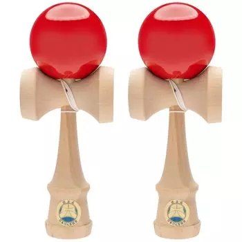 Onda Kendama Master Takumi Takumi Набор из 2 штук, сертифицированный Японской ассоциацией кендама JKA для соревнований, простой в использовании, красный, сменный ремешок в комплекте 2 шт. красный