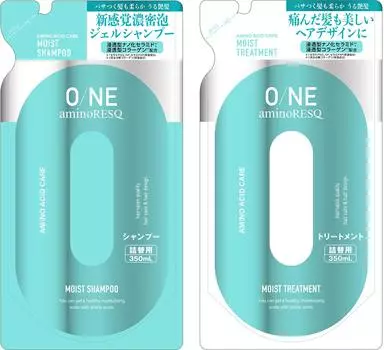 One Amino Rescue аминокислотный шампунь для восстановления поврежденных волос набор сменных блоков шампунь густая пена свежий цветочный (O/NE аминоРЕСQ) 350мл/350г [Салонный аромат] синий