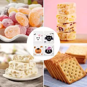 One Bag Самозапечатывающиеся пакеты для печенья на Хэллоуин Нуга Снежинка Кондитерские изделия Конфеты Мешочки 10*10cm