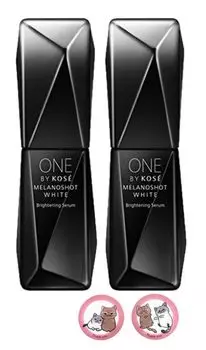 ONE BY KOSE Melanoshot White D Whitening Serum 40 мл Отбеливающая сыворотка 40 мл БАНКА оригинальная подарочная наклейка включена 1 случайная штука [Набор 2] / *КРИСТАЛЛ