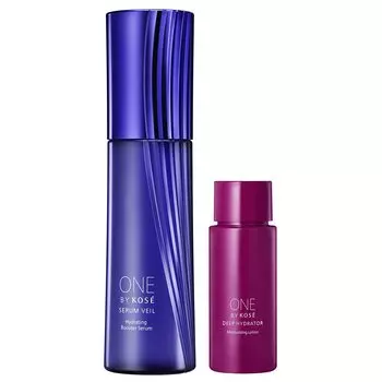 ONE BY KOSE Serum Veil Medicated Introducing Serum, набор обычного размера, 60 мл, высокоувлажняющий лосьон для ухода за кожей лица, 6 шт., высокоувлажняющий увлажняющий крем