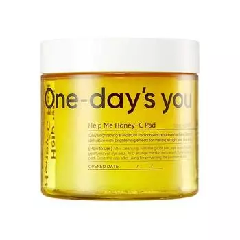 One-Day s You Help Me Медовая прокладка для С - 125 мл (60pcs), Осветляющий, Увлажняющий, Корейская косметика, Kbeauty, образец