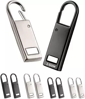 One Enjoy Replacement Zipper Pack of Made of Easy to Zipper Sewing and Pulls, 8, Metal, Install, Bag/Wallet/Clothing/Shoes, Repair, Replacement, DIY,