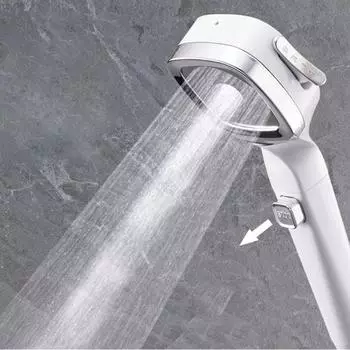 One-Key Stop Water Saving Shower Nozzle Filter Bathroom Accessories Shower Head Shower Head Sprayer жёлтый/зелёный