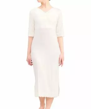 One Kimono Japanese Japanese Cold Heat Toray Размер L [SOUBIEN] Нижнее белье, часть, женская комбинация, нижнее белье, кимоно, нижнее белье, нижнее белье, белое, 3/4 белый