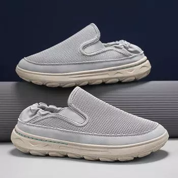 One pedal casual lazy men s shoes spring and summer 2025 new thick-soled breathable can step on the heel men s foot tide shoes 39