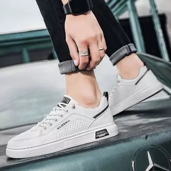 One-pedal men s shoes 2024 summer new breathable men s little white shoes trendy shoes fashion board shoes casual sports shoes men 39