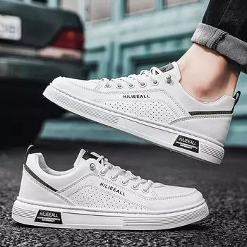 One-pedal men s shoes 2025 summer new breathable men s little white shoes trendy shoes fashion board shoes casual sports shoes men 39