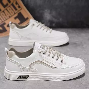 One-Pedal Men S Shoes Fashion Flat Shoes Men S Soft-Soled Casual Sports Small White Tide Shoes 39