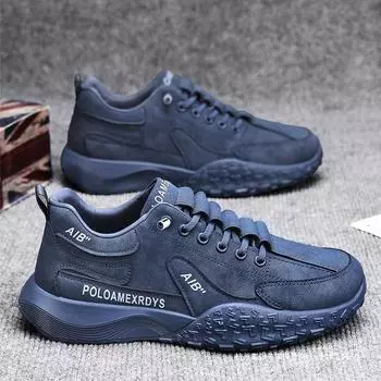 One-pedal men s shoes spring and autumn 2025 new men s retro trendy sports shoes non-slip soft-soled running work trendy shoes 39 синий