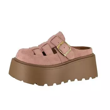 One pedal retro style thick-soled bag head soft-soled slippers women wear summer new pig cage cool slippers women 35