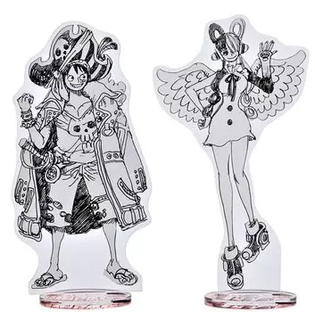 One Piece Акриловая подставка Фильм ONE PIECE FILM RED Луффи и Ута Акриловая фигурка Набор из 2 штук Лимитированные товары