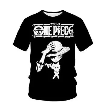 One Piece аниме летняя мужская футболка с короткими рукавами Луффи вокруг косплея вокруг шеи свободные летние повседневные мужские и женские футболки топы S
