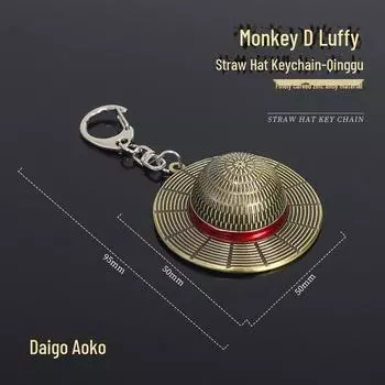 One Piece Аниме Monkey D Luffy Соломенная шляпа Металлический брелок Подвеска One Piece