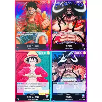 One Piece Card Luffy Kaido Leader 4 Piece Set, популярная корейская игра