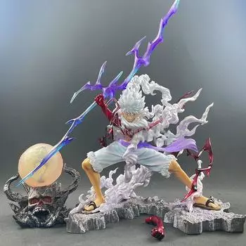 One Piece Gear 5 Луффи Фигурка Бога Солнца Ника Луффи ПВХ Фигурки GK Статуя Коллекция Модель Игрушки Подарки белый