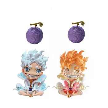 One Piece GK Фигурка Бог Солнца Ника Фруктовая Обезьяна D Луффи Q-версия ПВХ Фигурка Аниме Модель Кукла 12 СМ белый