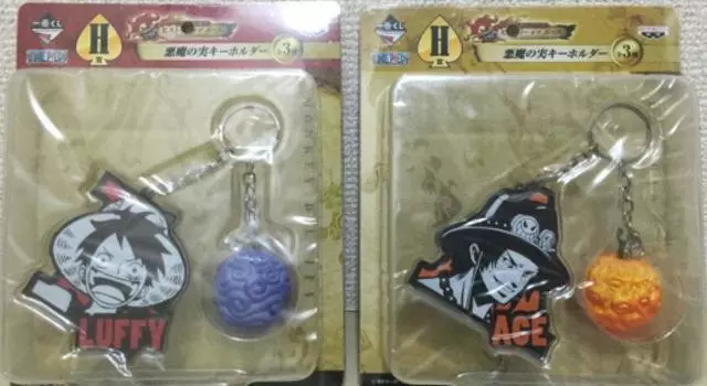 One Piece Ichiban Kuji Devil Fruit Брелок Ace Luffy 2 предмета