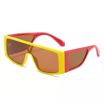 One-Piece Large-Frame Sunglasses, One-Piece Contrasting Glasses, Personalized Side Lens Sunglasses new product