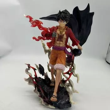 One Piece Луффи Flowing Sakura Road Модель Статуэтки с Коробкой 27CM Walking Luffy