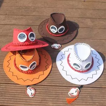 One Piece Portgas D Ace Hat Аниме Косплей Ковбойская шляпа Мужская Женская Детская