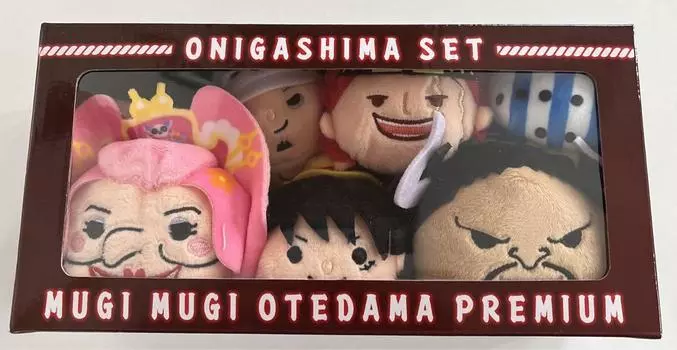ONE PIECE Premium Mugimugi Otedama Plush Doll Toy Onigashima Set