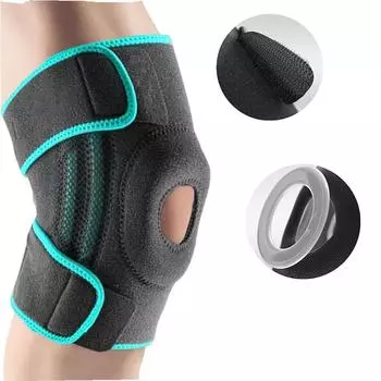 One Piece Pressurized Silicone Anti Slip Knee Pads, Sports, Running, Fitness, Outdoor Cycling, Mountaineering, Spring Leg Pads one size