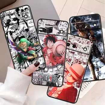 ONE-PIECE противоударный чехол для Google Pixel 8 7A 6A 5A 5 4 4A XL Pro 5G черный чехол для телефона мягкий чехол для телефона Fundas Capa Google Pixel 4