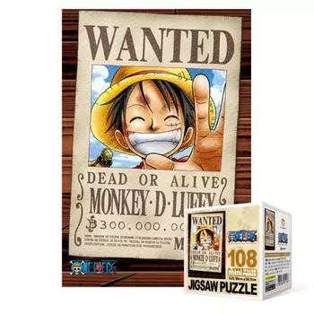 One Piece - Разыскивается Обезьяна Д.. Луффи [Мини] - пазл из 108 деталей, популярная корейская головоломка
