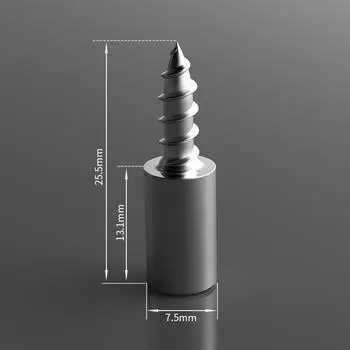 One-Piece Self-Tapping Screw Shelf and Cabinet Support Nail for Partition and Glass Accessories