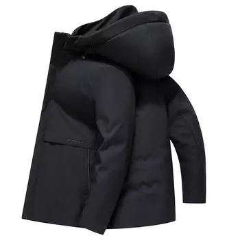 One-piece Three-wear Goose Down Removable Liner Men s Down Jacket Autumn and Winter 90 White Goose Down Jacket Outdoor Warm Down Jacket M чёрный