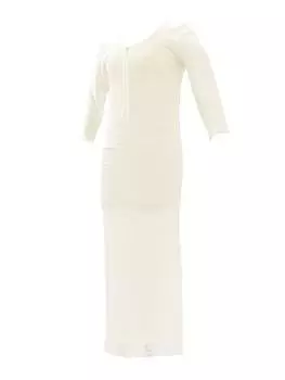 One Piece Undergarment Hem Guard Made in Japan Warm LINE Kimono Slip with Lace White Japanese Underwear Underwear M White [Nagomiya] M-L Women s белый